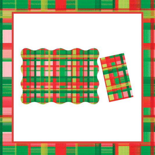 Holiday Plaid Table Bundle (Placemats + Napkins)