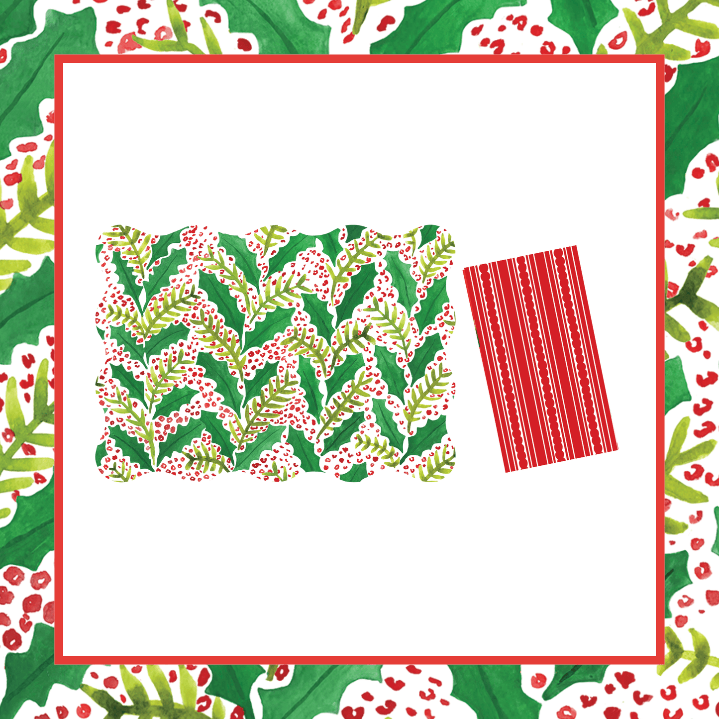 Jolly Holly 1 Table Bundle (Placemats + Napkins)