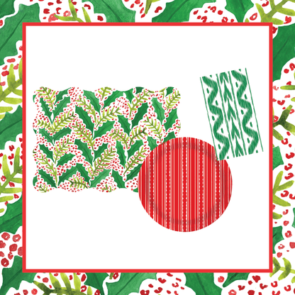 Jolly Holly 2 Table Bundle (Placemats + 10" Plates + Napkins)