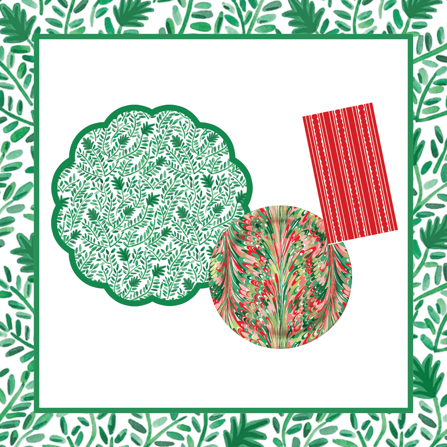 Vine 1 Table Bundle (Placemats + 10" Plates + Napkins)