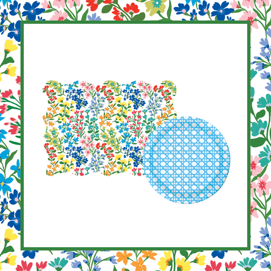 Full Bloom Tabletop Bundle (Placemats, 10" Paper Plates)