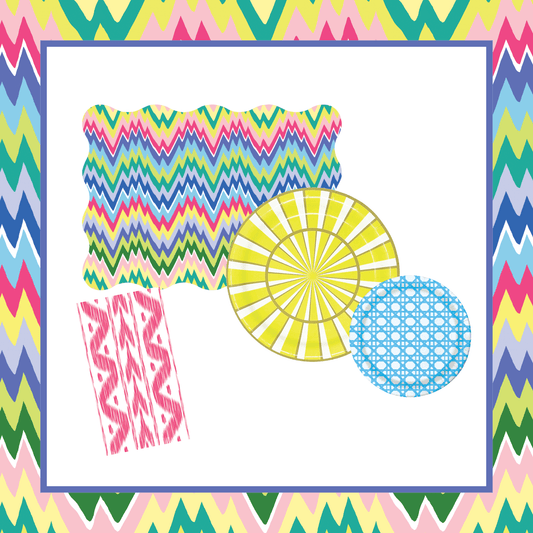 Zigzag Tabletop Bundle 1 (Placemats, Plates, Napkins)