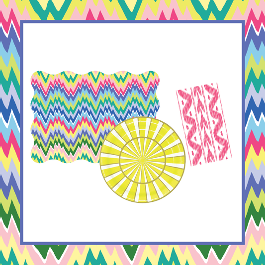 Zigzag Tabletop Bundle 1 (Placemats, 10" Plates, Napkins)