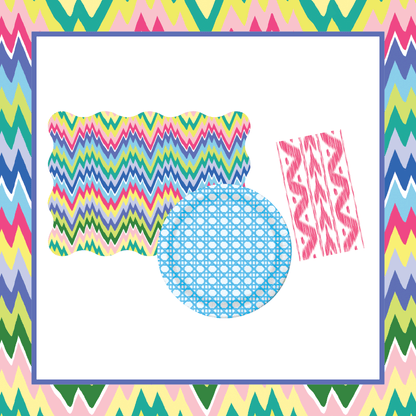 Zigzag Full Tabletop Bundle 2 (Placemats, 10" Plates, Napkins)