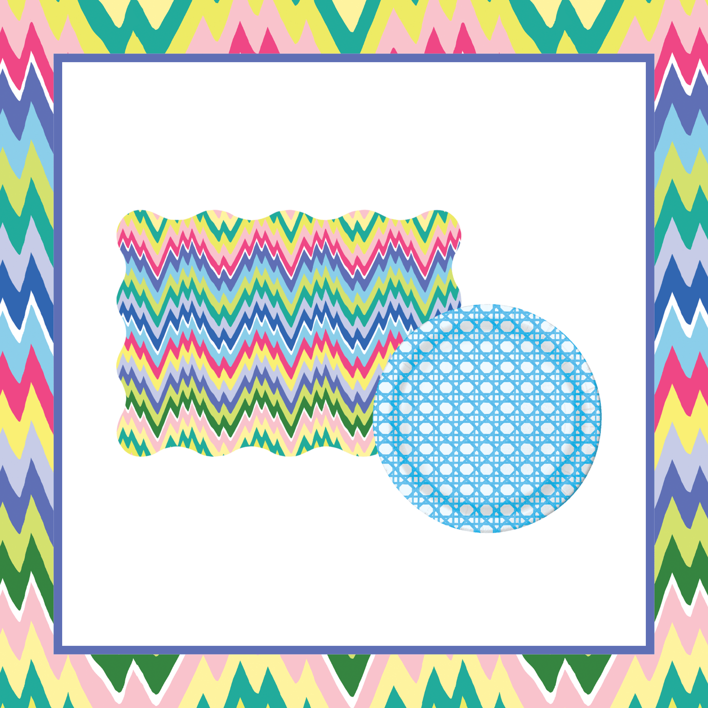 Zigzag Full Tabletop Bundle 2 (Placemats, 10" Plates)