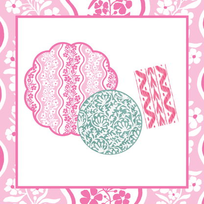 Pink Posey Tabletop Bundle (Placemats, 10" Plates, Napkins)