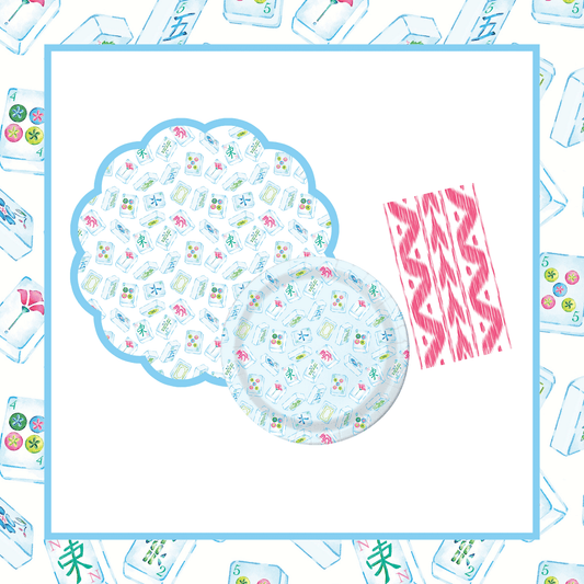 Mahjong Tabletop Bundle (Placemats, 10" Plates, Napkins)