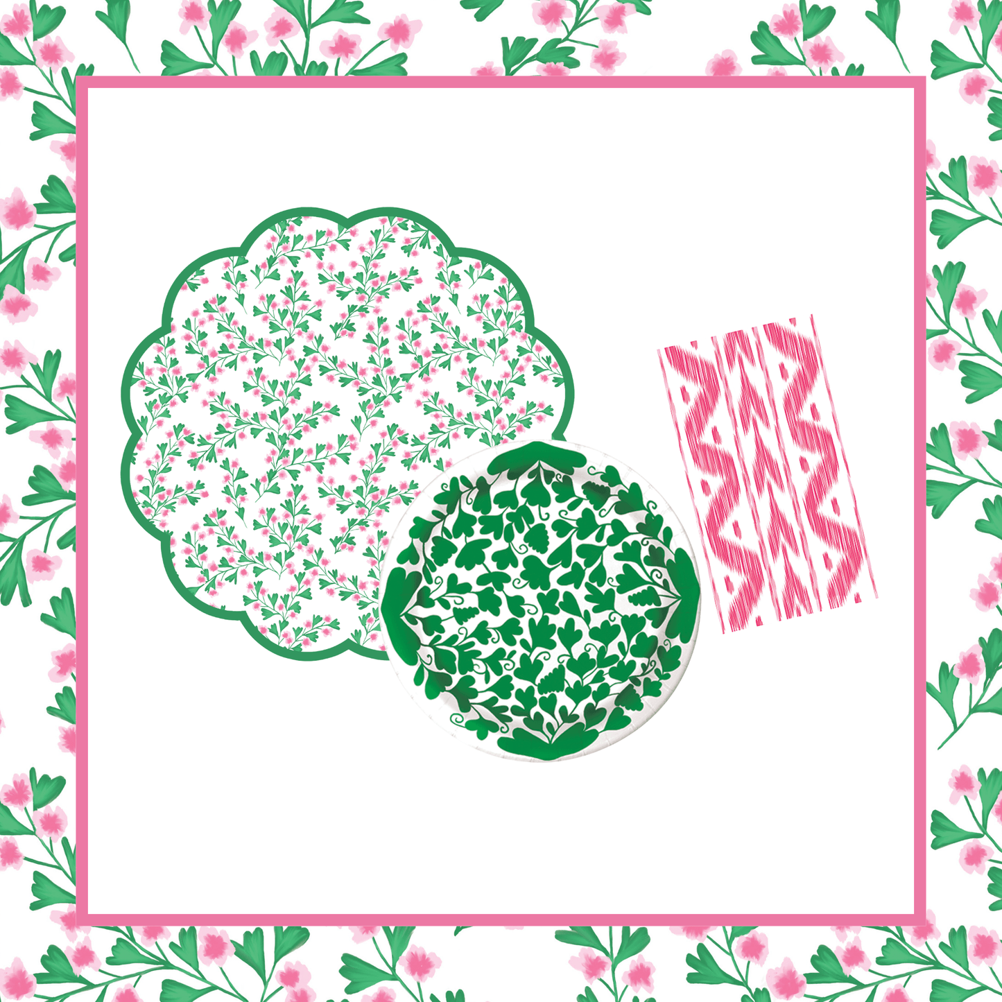 Cherry Blossom Tabletop Bundle (Placemats, 10" Plates, Napkins)