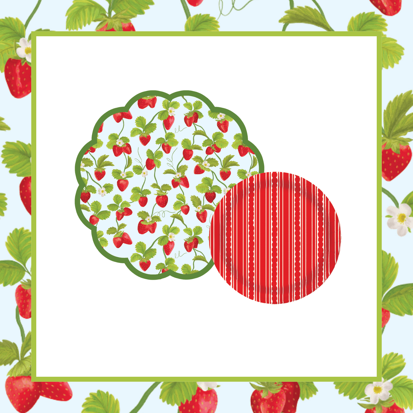 Strawberry Tabletop Bundle (Placemats, 10" Plates)