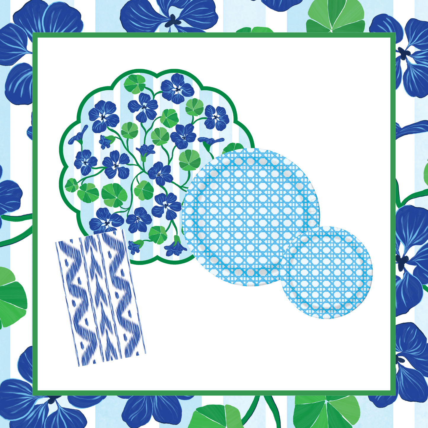 Nasturtium Tabletop Bundle (Placemats, 7" and 10" Plates, Napkins)