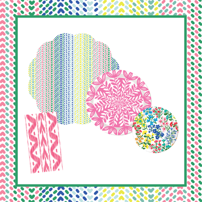 Chevron Dots Tabletop Bundle (Placemats, 7" & 10" Plates, Napkins)