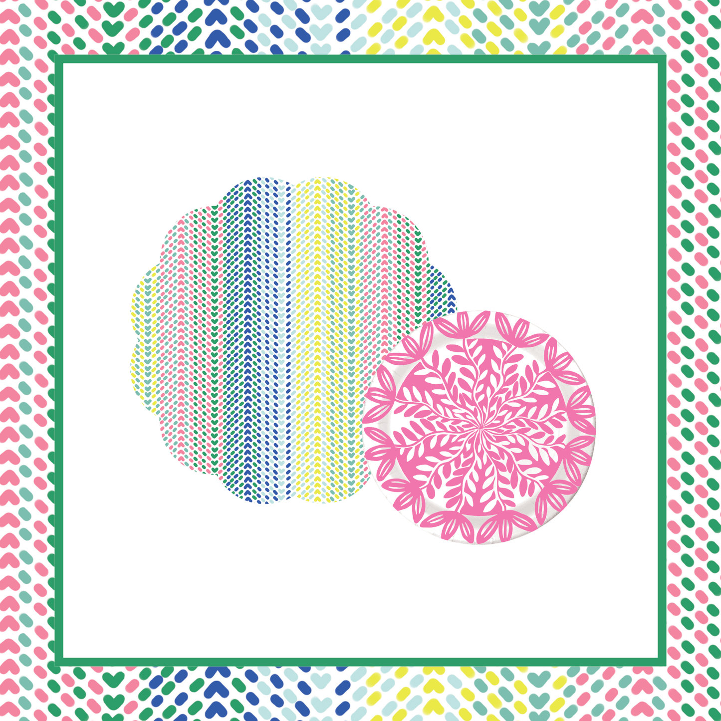 Chevron Dots Tabletop Bundle (Placemats, 10" Plates)