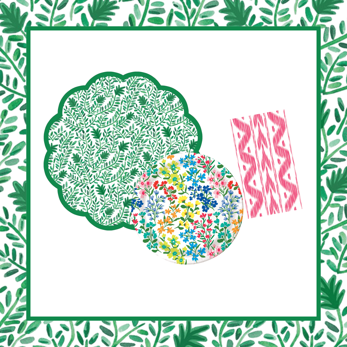 Vine Tabletop Bundle (Placemats, 10" Plates, Napkins)
