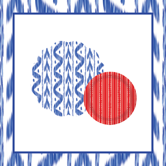 Ikat Patriotic Tabletop Bundle (Placemats, Plates)