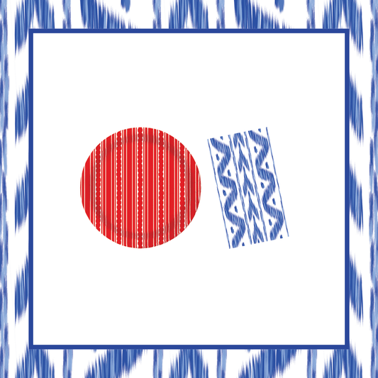 Ikat Patriotic Tabletop Bundle (Plates, Napkins)