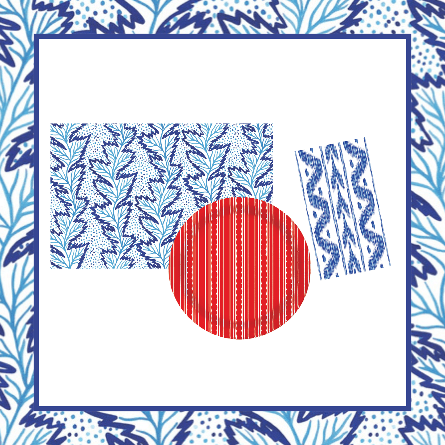 Blue Nettle Patriotic Tabletop Bundle (Placemats, Plates, Napkins)