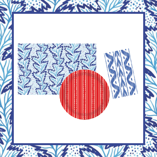Blue Nettle Patriotic Tabletop Bundle (Placemats, Plates, Napkins)