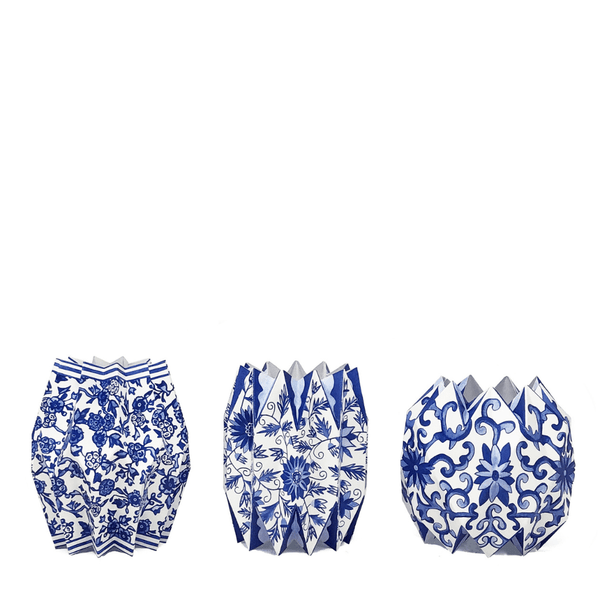 Chinoiserie Paper Vase Wraps by Lucy Grymes