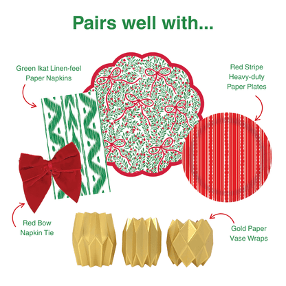 Bow Garden Scalloped Paper Placemats