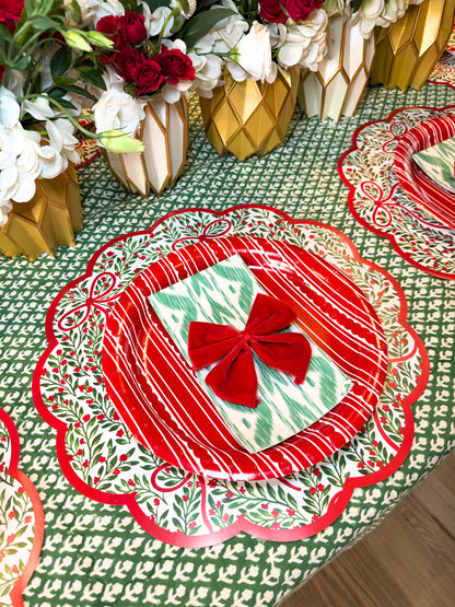 Red Stripe Heavy-duty Paper Plates