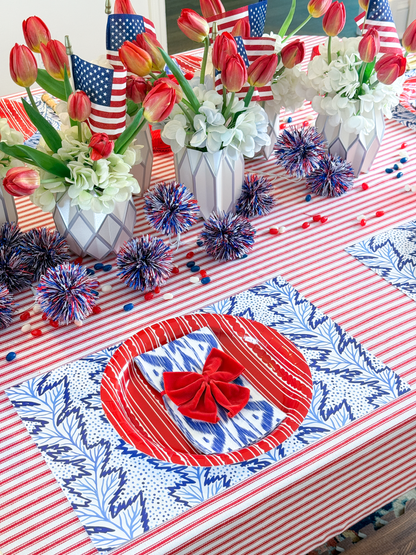 10" Red Stripe Premium Paper Plates