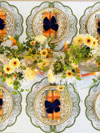 Wood Table Bundle (Placemats + Plates + Napkins + Bow Napkin Ties)