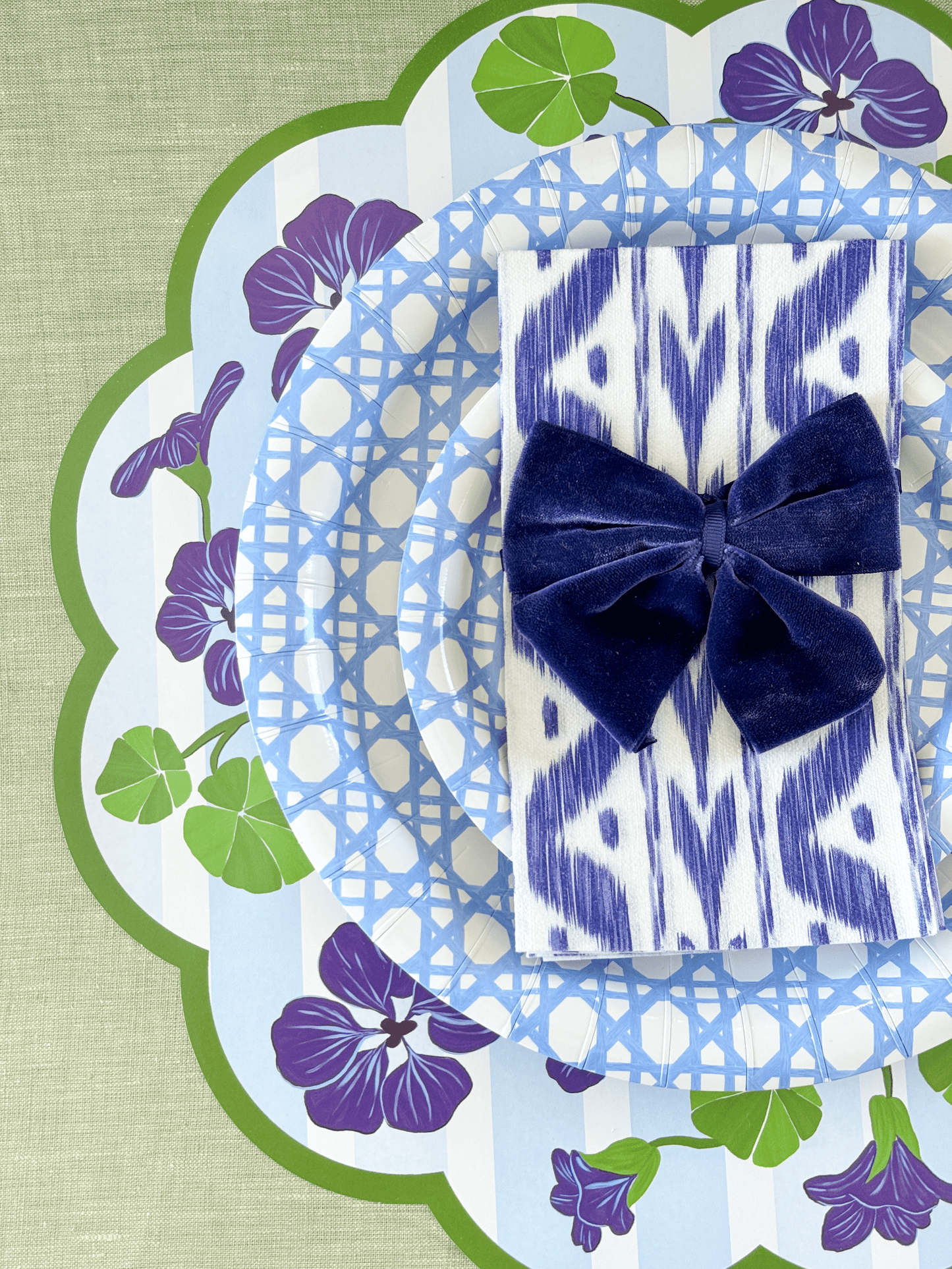 Navy Bow Napkin Ties