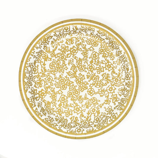 **Pre-Sale** Gold Chinoserie Heavy Duty Paper Plates