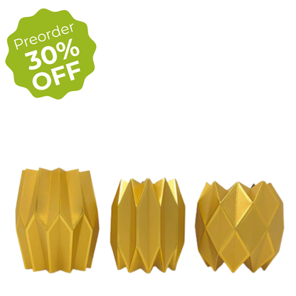Gold Paper Vase Wraps
