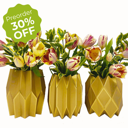 Gold Paper Vase Wraps