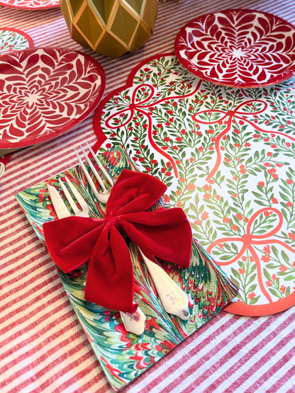 Marble Linen-feel Paper Dinner Napkins / Guest Towels