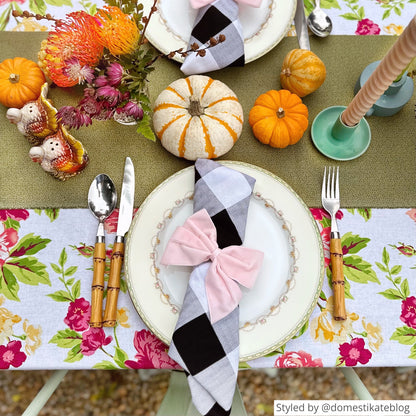 Light Pink Bow Napkin Ties