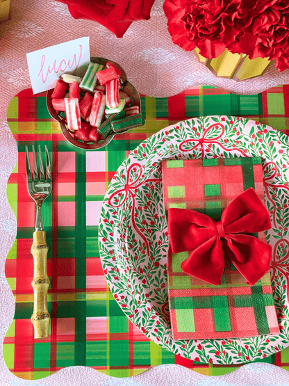 Holiday Plaid Table Bundle (Placemats + Napkins)