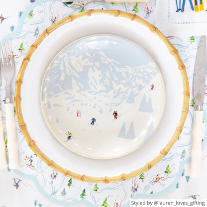 Skiing x Camilla Moss Scalloped Paper Placemats