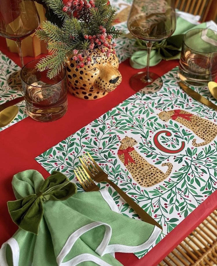 Red Classic Stripe Paper Table Runner