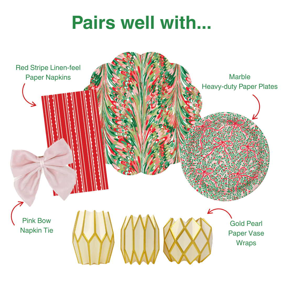 Marble Scalloped Paper Placemats