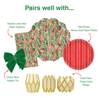 Marble Scalloped Paper Placemats