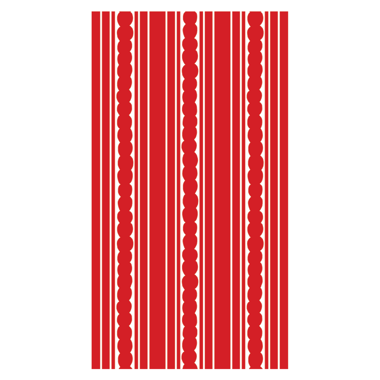Red Stripe Linen-feel Paper Dinner Napkins / Guest Towels
