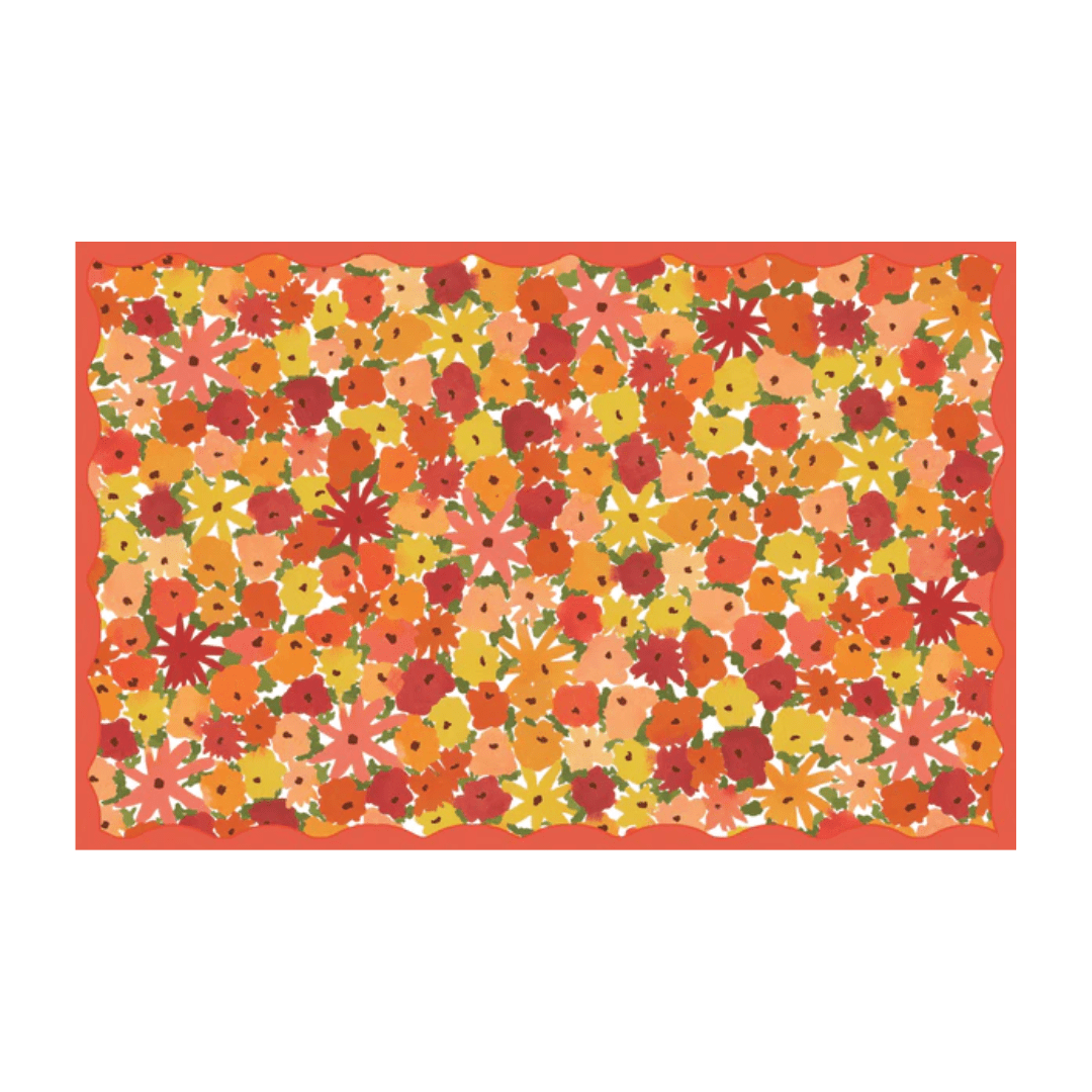 Sun Burst Florals Paper Placemats