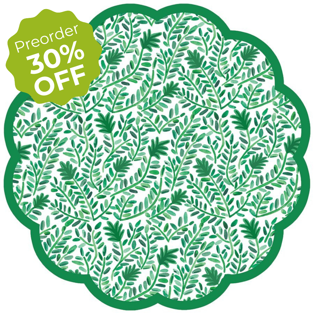Vine Scalloped Paper Placemats
