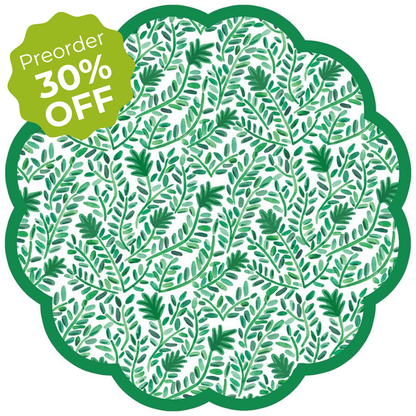 Vine Scalloped Paper Placemats