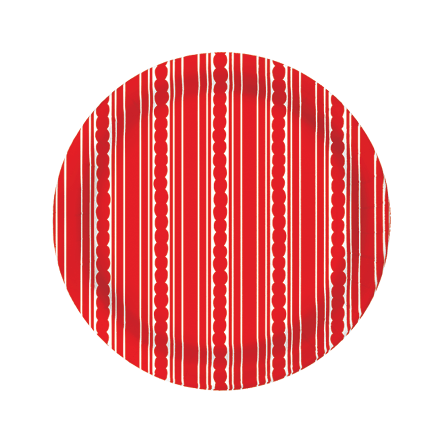 Red Stripe Heavy-duty Paper Plates
