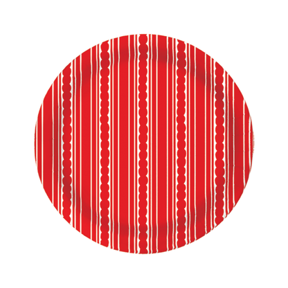 Red Stripe Heavy-duty Paper Plates