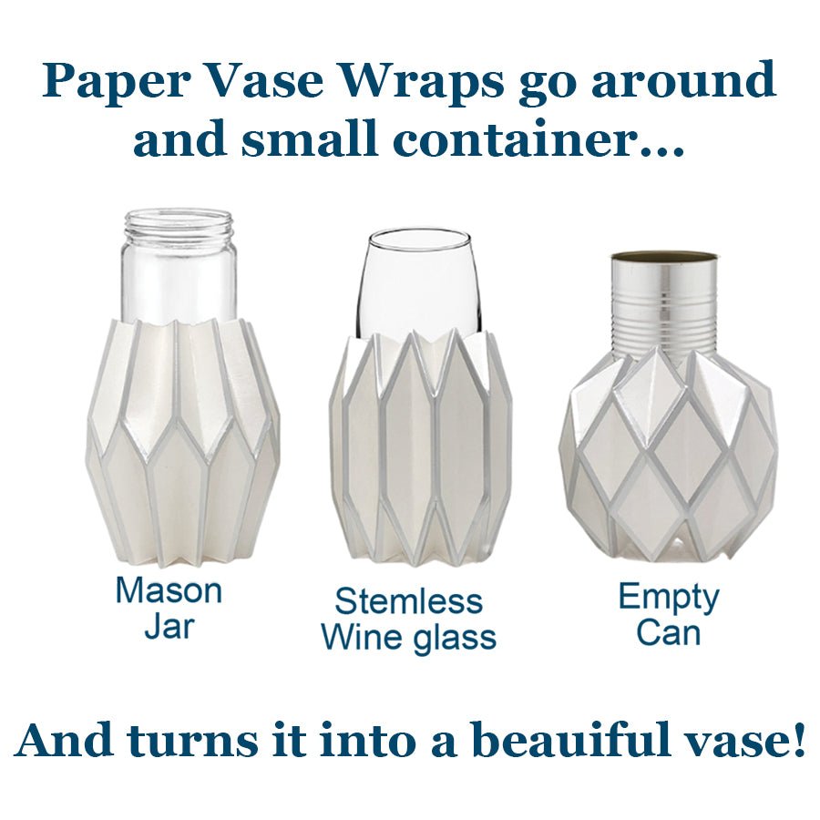 Chinoiserie Paper Vase Wraps by Lucy Grymes