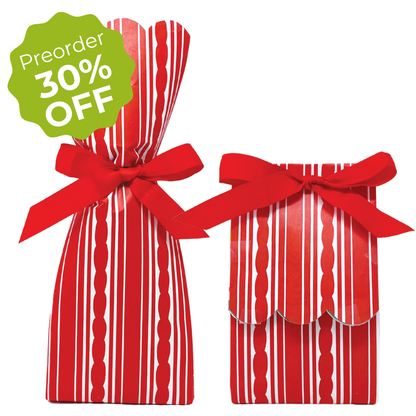 Red Stripe Wine + Gift Bag Kits