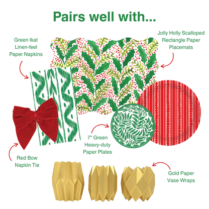 Red Stripe Heavy-duty Paper Plates