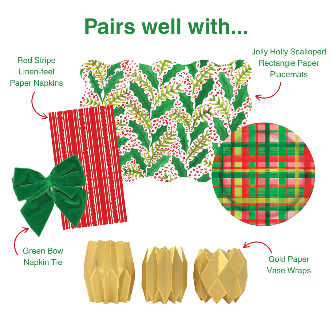 Holiday Plaid Heavy-duty Paper Plates