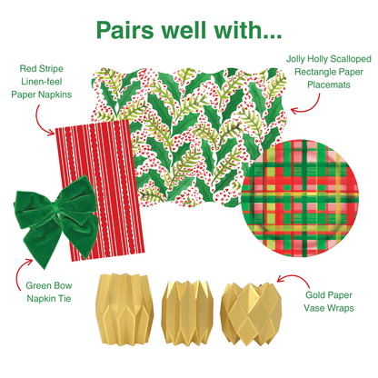Holiday Plaid Heavy-duty Paper Plates
