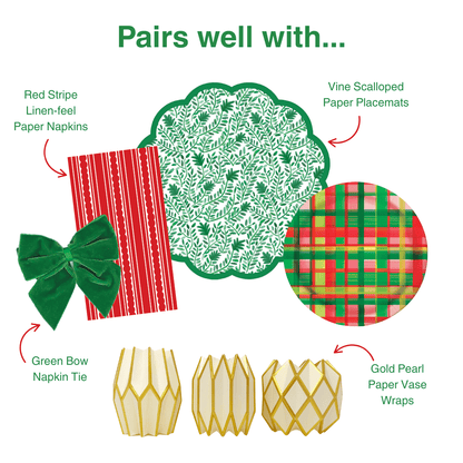 Holiday Plaid Heavy-duty Paper Plates