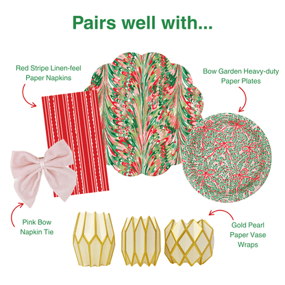 Marble Scalloped Paper Placemats